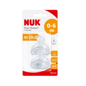 Nuk First Choice+ Θηλή Σιλικόνης 0-6m Small, 2τμχ