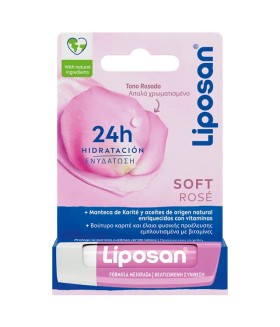 Liposan Soft Rose Lip Balm με Χρώμα 4.8gr
