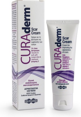Uni-Pharma Curaderm Scar Cream Κρέμα για τις Ουλές, 50ml