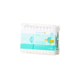 Helenvita Baby Cotton Buds Μπατονέτες 100% καθαρό βαμβάκι, 50 τεμάχια