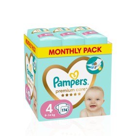 Pampers Premium Care Monthly Pack Νο 4 Πάνες με Αυτοκόλλητο (9-14 kg), 174 τμχ