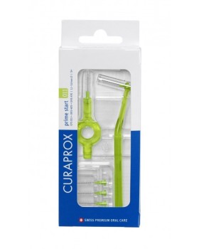 Curaprox CPS Prime Start 011 Μεσοδόντια Βουρτσάκια Πράσινο Με 2 Λαβ...