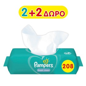 Pampers PROMO Μωρομάντηλα Baby Wipes Fresh Clean - 4x52 2+2 Δώρο