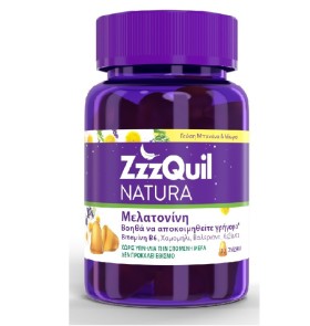 ZzzQuil Natura Συμπλήρωμα Διατροφής με Μελατονίνη Γεύση Μάνγκο-Μπανάνα, 30 Zελεδάκια