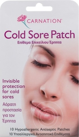 Carnation Cold Sore Patch Επίθεμα για τον Επιχείλιο Έρπη, 10τμχ
