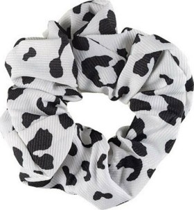 Dalee Hair Scrunchie Άσπρο Εμπριμέ Λαστιχάκι Μαλλιών 1τμχ
