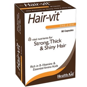 Health Aid Hair-Vit Συμπλήρωμα Διατροφής με Βιταμίνες, Μέταλλα, Ιχν...