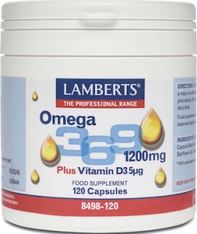 Lamberts Omega 3 6 9 1200mg, 120 Κάψουλες