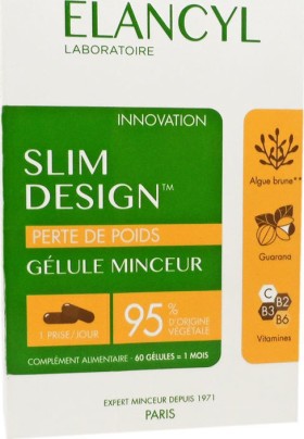 Elancyl Slim Design Συμπλήρωμα για Αδυνάτισμα, 60 Μαλακές Κάψουλες