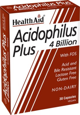 Health Aid Acidophilus Plus Συμπλήρωμα Διατροφής με Προβιοτικά για Ομαλή Λειτουργία του Εντέρου, 30 Κάψουλες