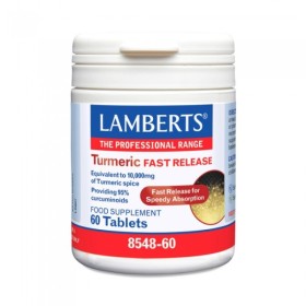 Lamberts Turmeric Fast Release Συμπλήρωμα Από Κουρκουμίνη, 60 Ταμπλ...
