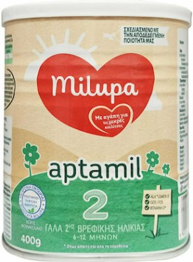 Milupa Aptamil 2 Γάλα για Βρέφη από 6 έως 12 Μηνών, 400gr