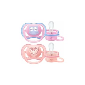 Avent Philips Ultra Air Animals Πιπίλα Ορθοδοντική με Κρίκο για Μωρά 0-6 μηνών, 2 Τεμάχια