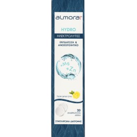 Almora Plus Hydro Συμπλήρωμα Διατροφής Ηλεκτρολυτών με Μαγνήσιο και Ψευδάργυρο, 20 Αναβράζοντα Δισκία