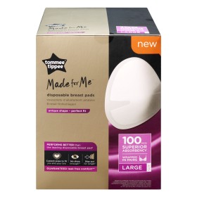 Tommee Tippee Breast Pads Daily Επιθέματα Στήθους μίας Χρήσης Large για μία Αίσθηση Καθαριότητας, Άνεσης & Σιγουριάς, 100 Τεμάχια