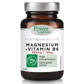 Power Health Platinum Magnesium 350mg + Vitamin B6 12mg, 30 Κάψουλες