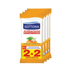 Septona Antibacterial Αντιβακτηριακά Μαντηλάκια με Άνθος Πορτοκαλιο...