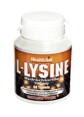 Health Aid L-Lysine Συμπλήρωμα Διατροφής με Λυσίνη για Ενέργεια & Παραγωγή Κολλαγόνου για Υγιείς Ιστούς & Δέρμα, 60 Ταμπλέτες