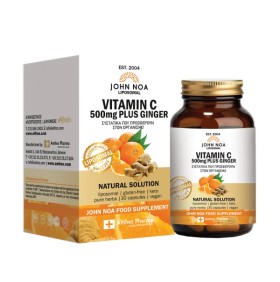 John Noa Vitamin C 500mg Plus Ginger, 30 Κάψουλες
