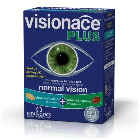 Vitabiotics Visionace Plus με Εστέρες Λουτείνης & Ωμέγα-3 Plus, 28 Ταμπλέτες + 28 Κάψουλες