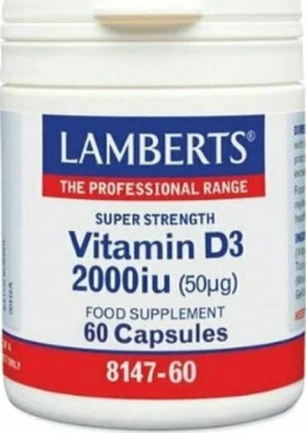 Lamberts Vitamin D3 2000iu 50μg, 60 Κάψουλες