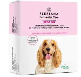 Power Health Fleriana Pet Health Spot Οn Αντιπαρασιτική Αμπούλα Σκύλου ή Γάτας, 3x5ml