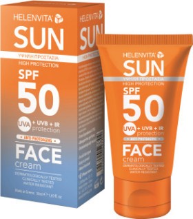 Helenvita Sun High Protection Anti-Photoaging Face Αντηλιακή Cream Προσώπου Κατά Της Φωτογήρανσης SPF50, 50ml