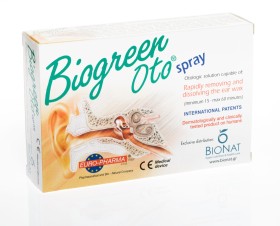 Bionat Biogreen Oto Αποτελεσματικό Ωτικό Σπρέυ Καθαρισμού, 13ml