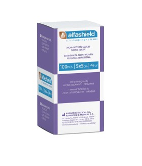 Alfashield Alfa-Gauze Μη Αποστειρωμένες Γάζες Non Woven 10x20cm 4pl...