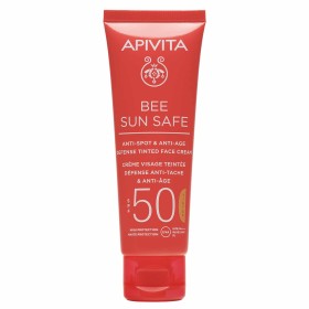 Apivita Bee Sun Safe Αντηλιακή Κρέμα Προσώπου Κατά Των Πανάδων και Ρυτίδων Με Χρώμα SPF50, 50ml