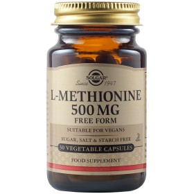 Solgar L-Methionine 500mg Συμπλήρωμα Αμινοξέων, 30 Φυτικές Κάψουλες