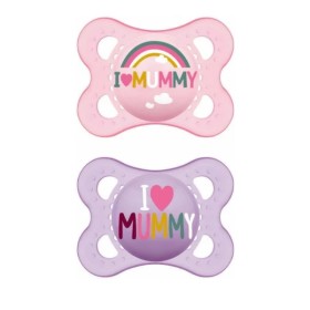 Mam I Love Mommy Πιπίλες Σιλικόνης Ροζ/Μωβ για 2-6 μηνών, 2 τμχ