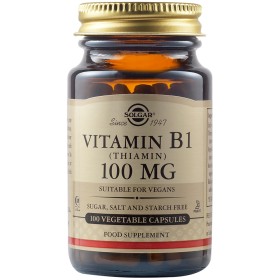 Solgar Vitamin B1 Θειαμίνη 100mg, 100 Φυτικές Κάψουλες