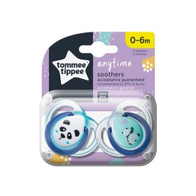 Tommee Tippee Anytime Ορθοδοντική Πιπίλα Σιλικόνης Μπλε 0-6m, 2 Tεμάχια