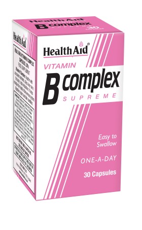 Health Aid B Complex Supreme Συμπλήρωμα Διατροφής με Σύμπλεγμα Βιταμινών Β για Διατήρηση της Υγείας του Νευρικού Συστήματος, 30 Κάψουλες