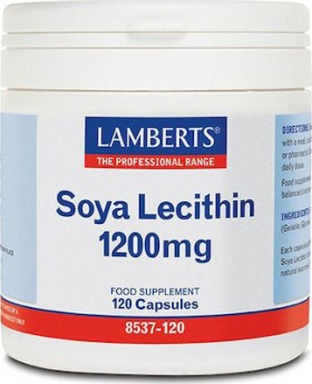 Lamberts Soya Lecithin 1200mg, 120 Κάψουλες