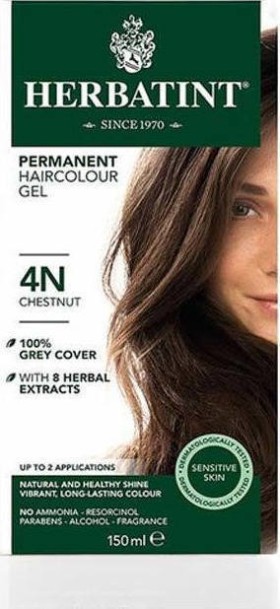 Herbatint Permanent Haircolor Gel 4N Καστανό