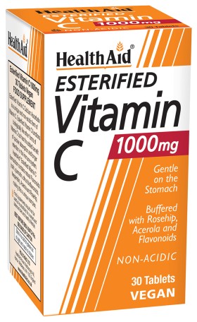 Health Aid Esterified Vitamin C 1000mg Non Acid Συμπλήρωμα Διατροφής Με Εστεροποιημένη Βιταμίνη C, 30 Ταμπλέτες