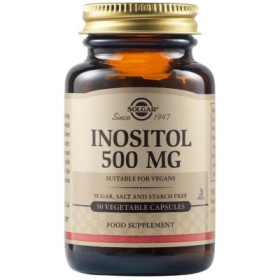 Solgar Inositol 500mg Συμπλήρωμα Διατροφής με Ινοσιτόλη, 50 Φυτικές...