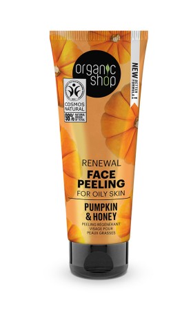 Natura Siberica Organic Shop Peeling Προσώπου Ανανέωσης για Λιπαρή Επιδερμίδα, Κολοκύθα & Μέλι 75ml