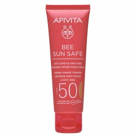 Apivita Bee Sun Safe Αντιηλιακή Κρέμα Προσώπου κατά των Πανάδων & των Ρυτίδων με Χρώμα Golden, SPF50, 50ml