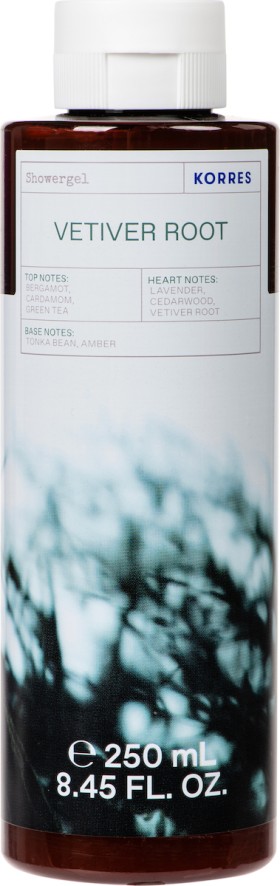 Korres Vetiver Root Showergel Ενυδατικό Αρωματικό Αφρόλουτρο, 250ml