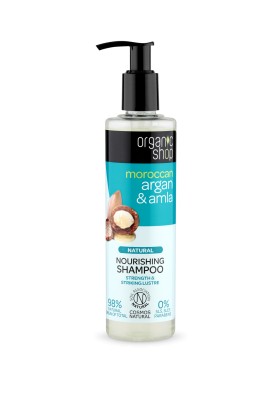 Natura Siberica Organic Shop Moroccan Argan & Amla Ινδικό Φραγκοστάφυλο Σαμπουάν Θρέψης  Δύναμης & Λάμψης, 280ml