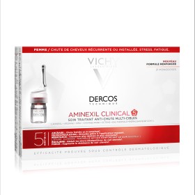 Vichy Dercos Clinical 5 Women Πρόγραμμα Κατά Της Τριχόπτωσης Για Γυναίκες 21 Αμπούλες x 6ml