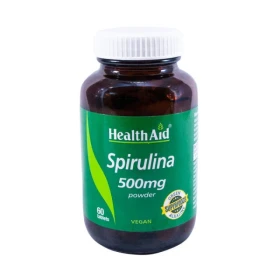 Health Aid Spirulina 500mg Συμπλήρωμα Διατροφής με Σπιρουλίνα για Ενίσχυση του Ανοσοποιητικού, 60 Ταμπλέτες