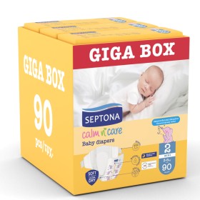 Septona Calm N Care Giga Box Πάνες Mini No2 (3-6kg), 90τμχ
