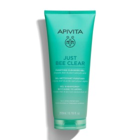 Apivita Just Bee Clear Purifying Cleansing Gel Καθαριστικό Τζελ Προσώπου για Λιπαρή Επιδερμίδα, 200ml
