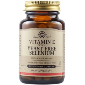Solgar Vitamin E with Yeast Free Selenium Αντιοξειδωτική Φόρμουλα, 50 Φυτικές Κάψουλες