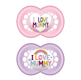 Mam Πιπίλα Ι Love Mummy Σιλικόνης 6-16 Μηνών Ροζ, 2μχ