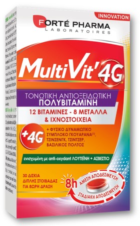 Forte Pharma MultiVit 4G Συμπλήρωμα Πολυβιταμινών, 30 Ταμπλέτες